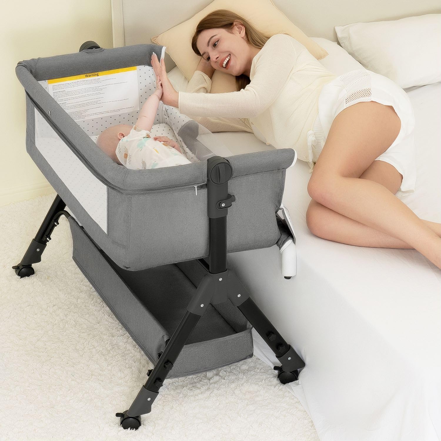 Bassinet Bedside Sleeper - 3 In 1 Baby Bassinet Bedside