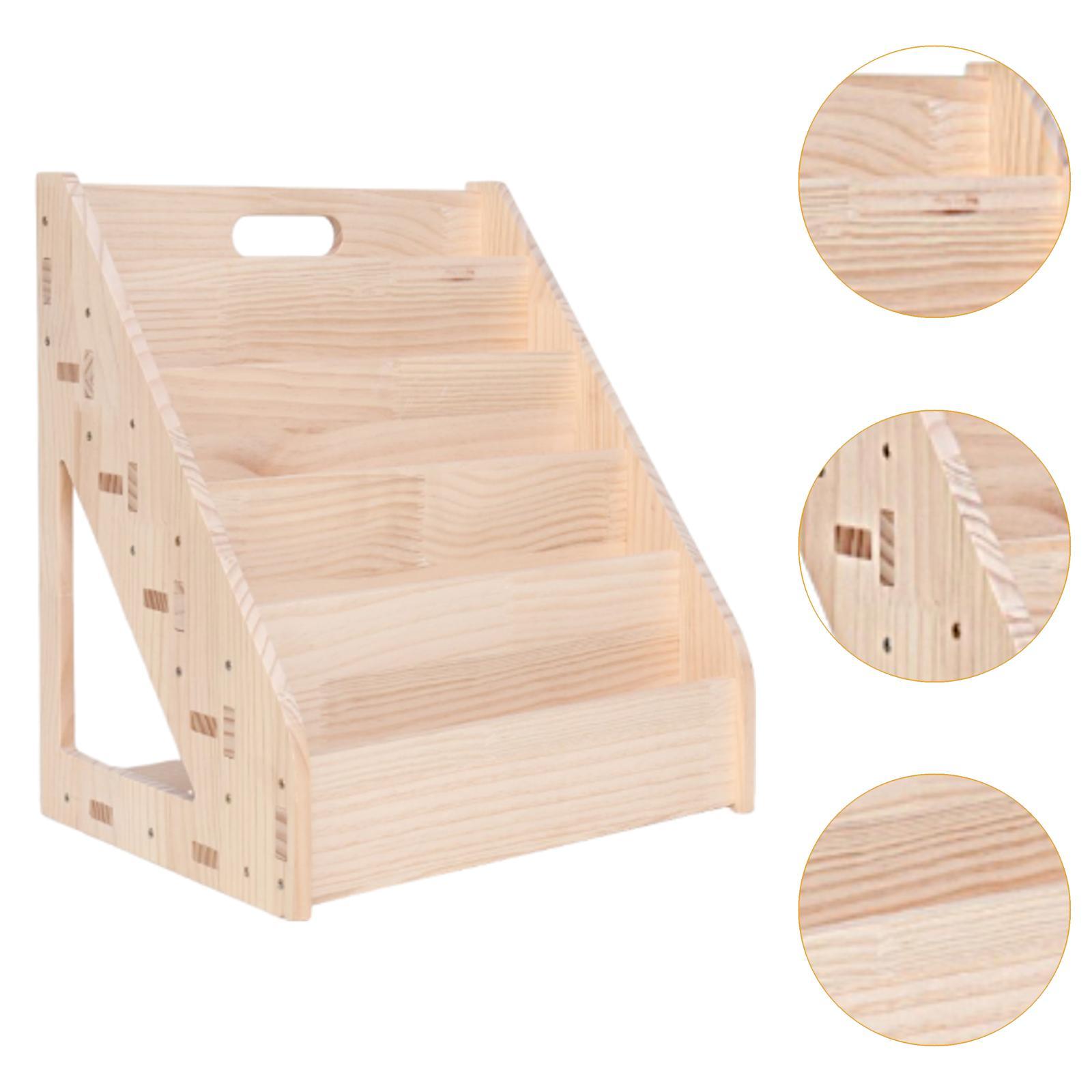 Baby Nursery Unit - Kids Bookshelf Wooden Storage Shelving Unit