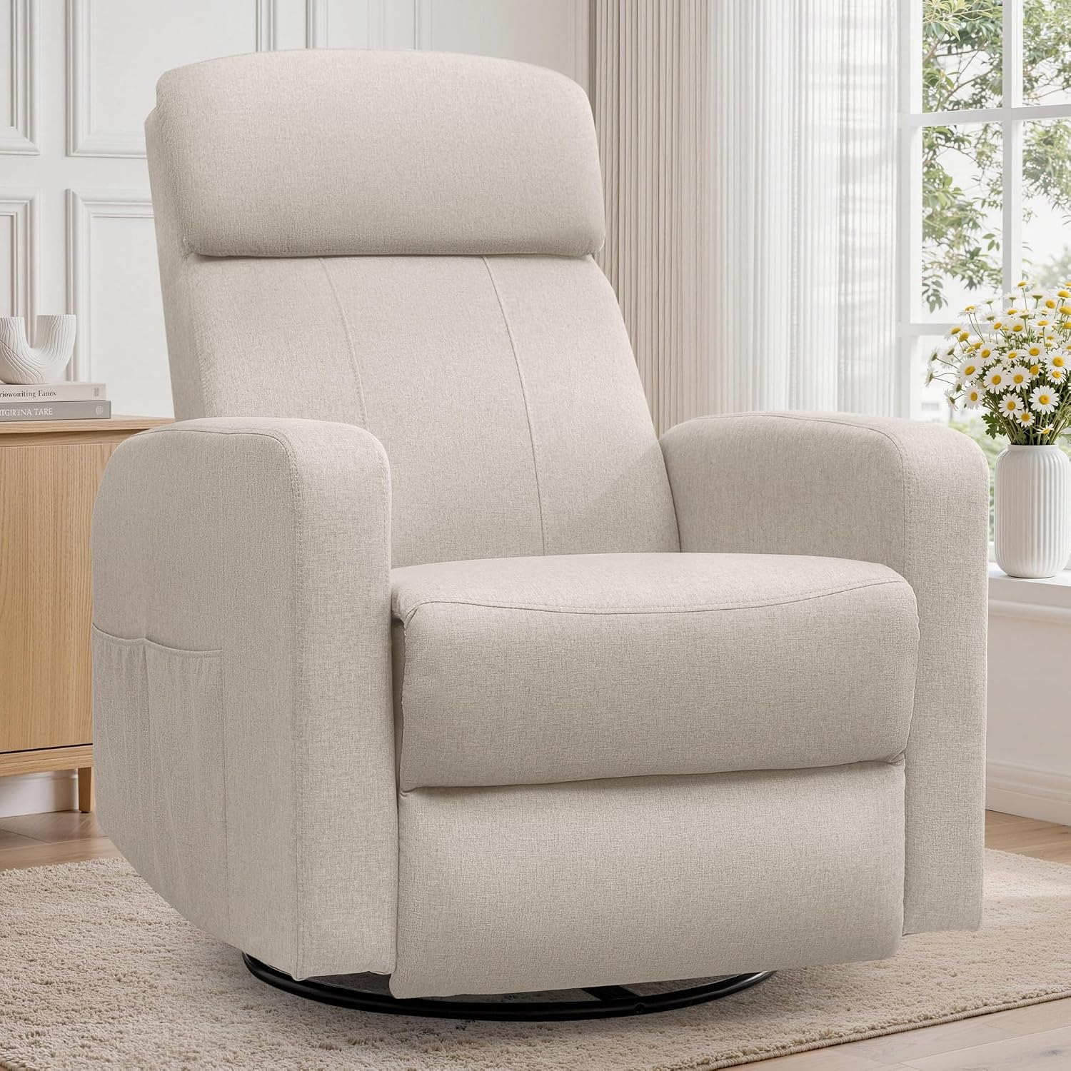 Rocking Chair Nursery - Power Recliner Chair for Adults, Swivel