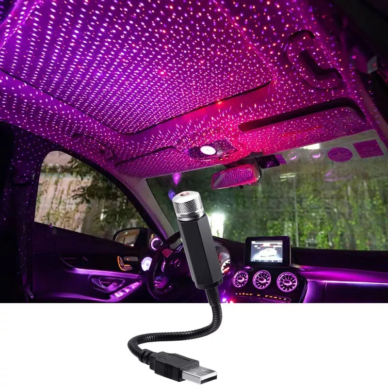 Night Light Projector Stars - Mini LED Car Roof Star Night