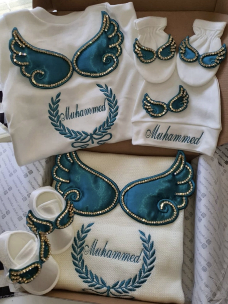 Baby Nursery Bedding - Dollbling Hospital Exit 5pcs Embroidery Name