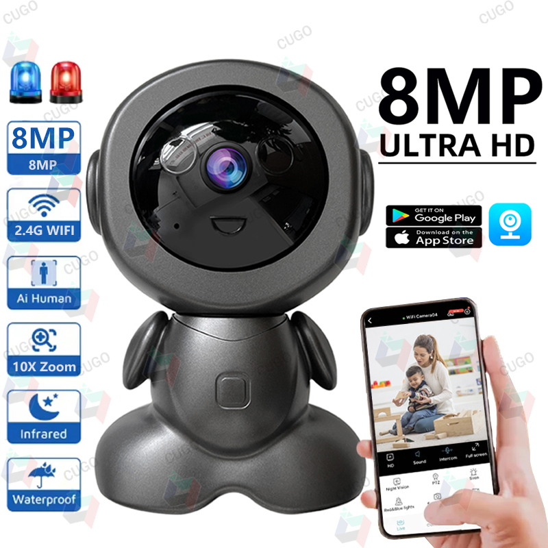 8MP Wifi Surveillance Robot Ca - Baby Nursery Camera ulasan dan harga