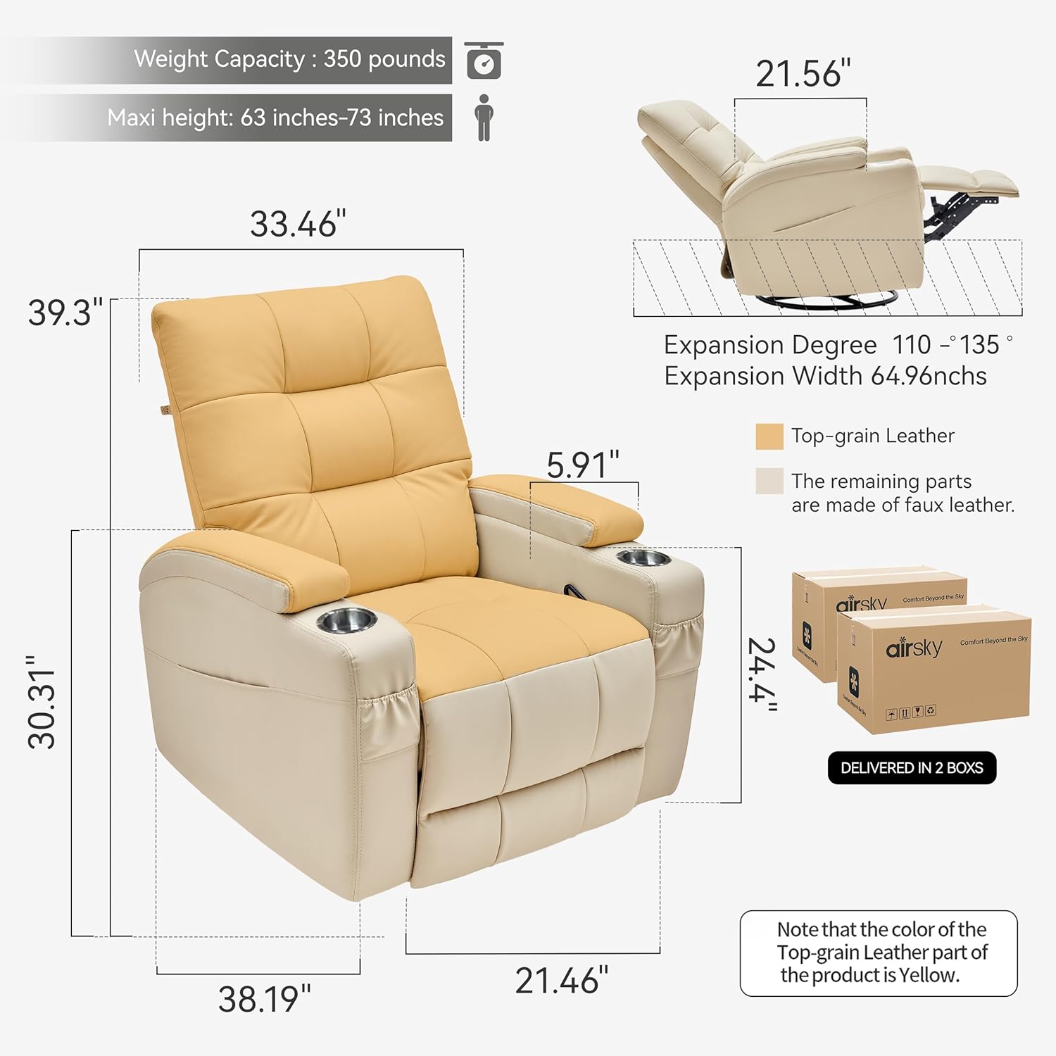 #Leather Recliner Chair, Swive - Rocking Chair Nursery ulasan dan harga