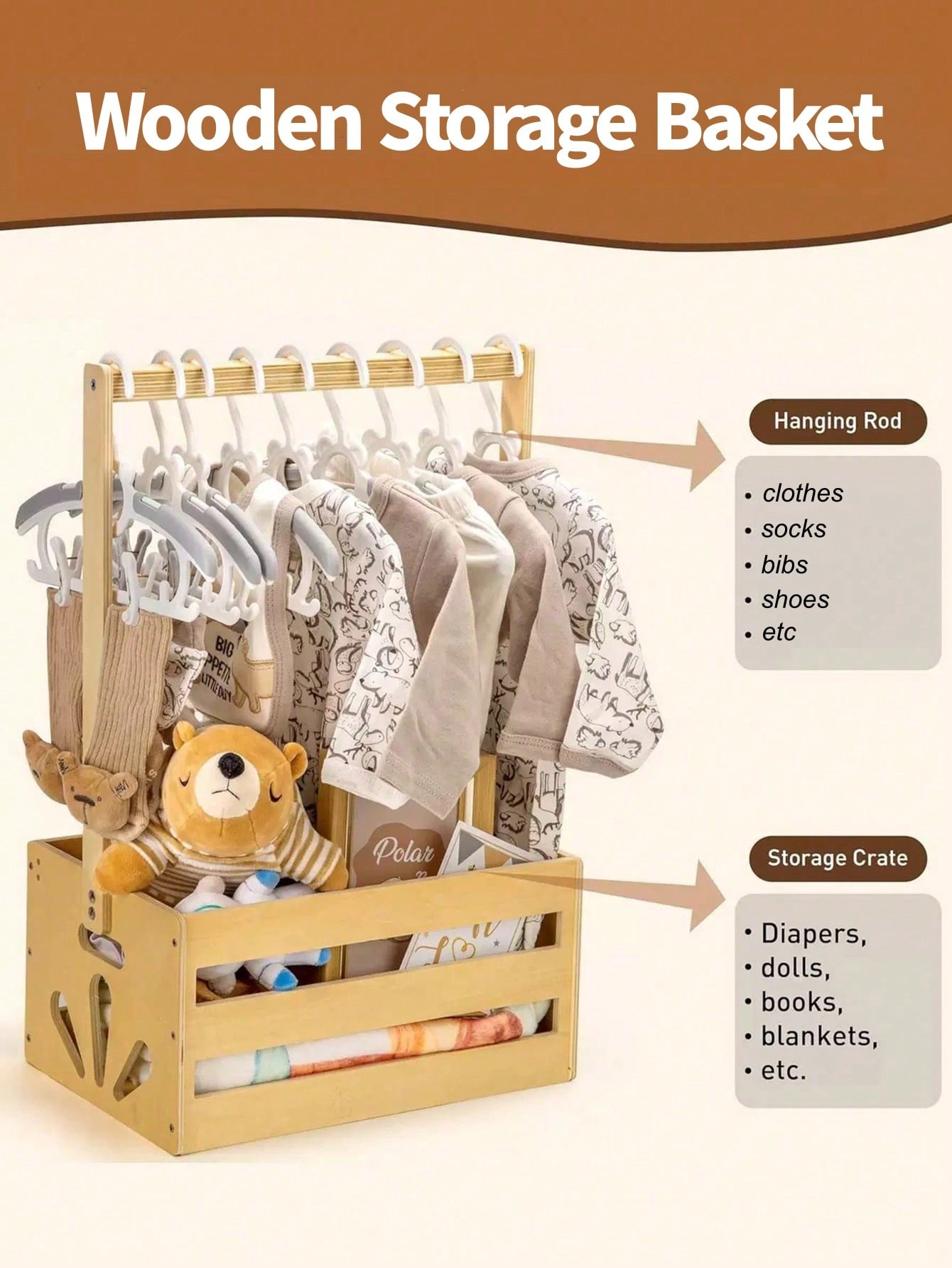 Baby Shower Crate Box With Han - Baby Nursery Unit ulasan dan harga