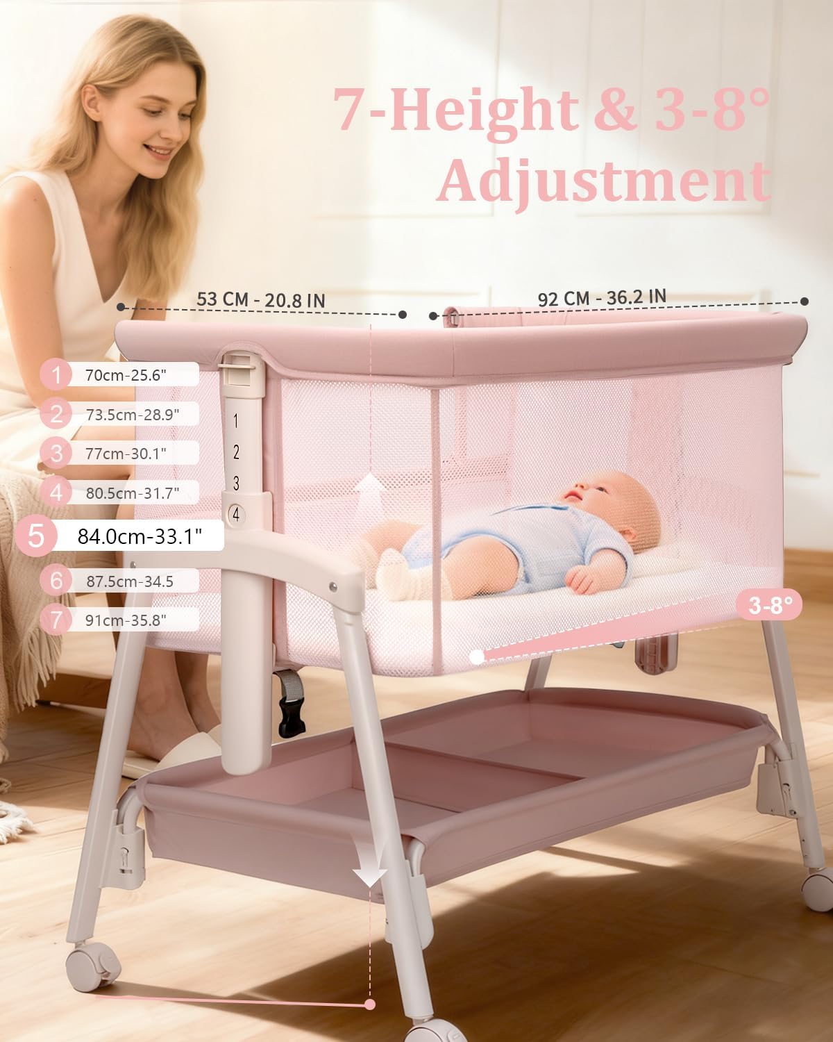 3 In 1 Baby Bassinet Newborn B - Bassinet Bedside Sleeper ulasan dan harga