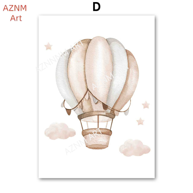 Elephant Balloon Rainbow Moon  - Baby Nursery Art ulasan dan harga