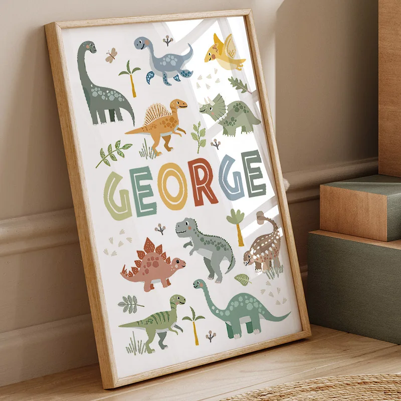 Cute Dinosaur T-Rex Brachiosau - Baby Nursery Art ulasan dan harga