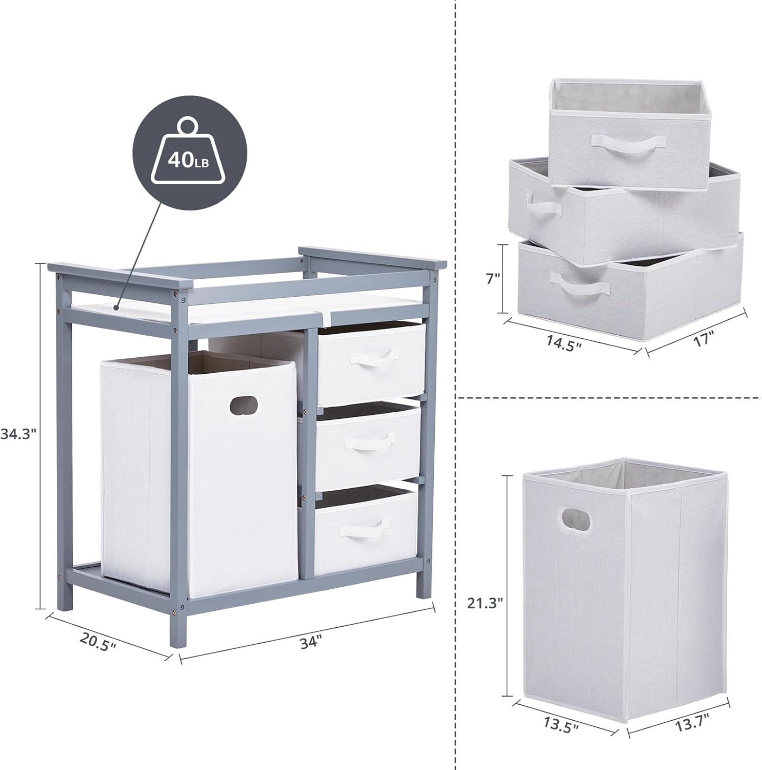 Baby Changing Table with Chang - Baby Nursery Unit ulasan dan harga