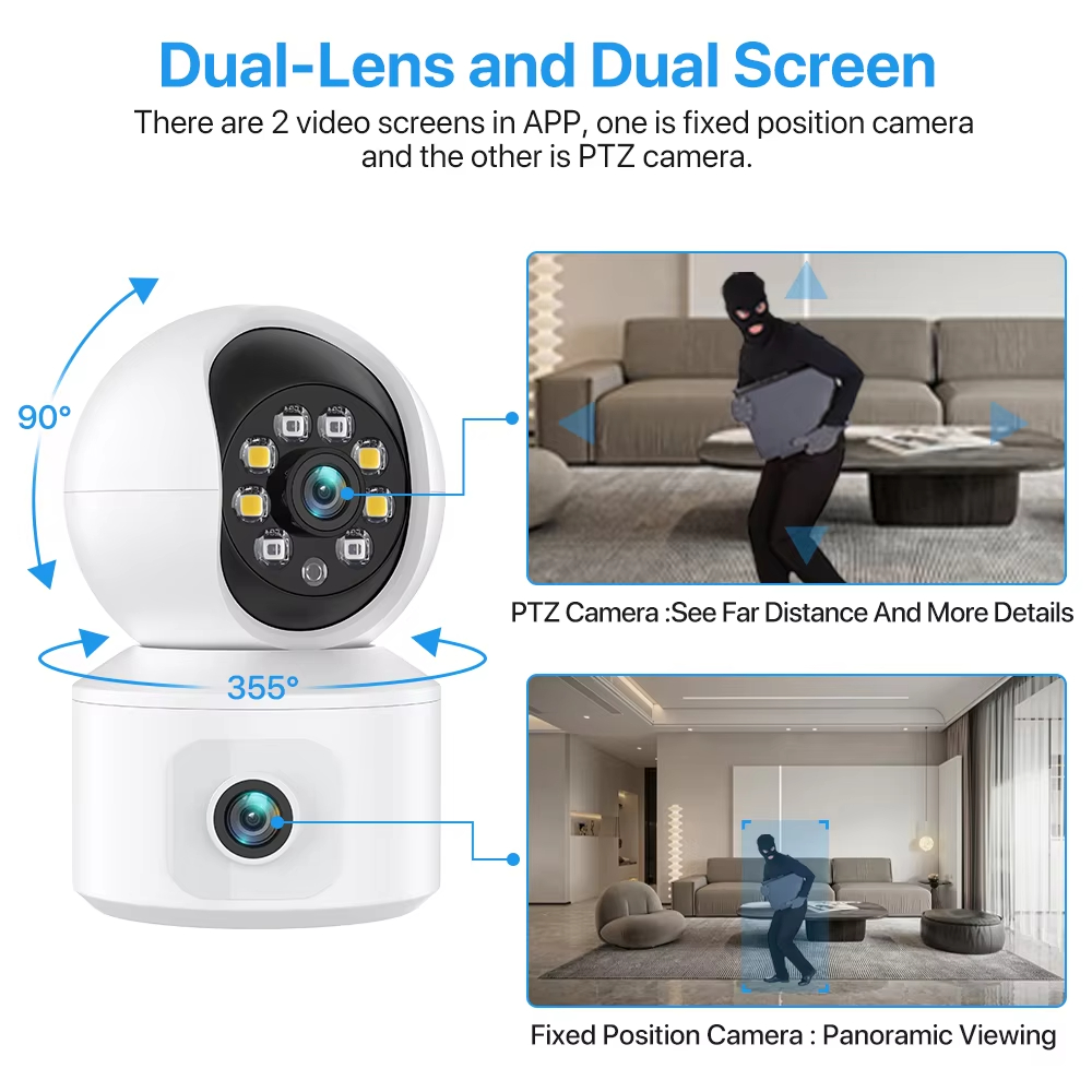 6MP ICSEE WiFi IP Camera Dual  - Baby Nursery Camera ulasan dan harga