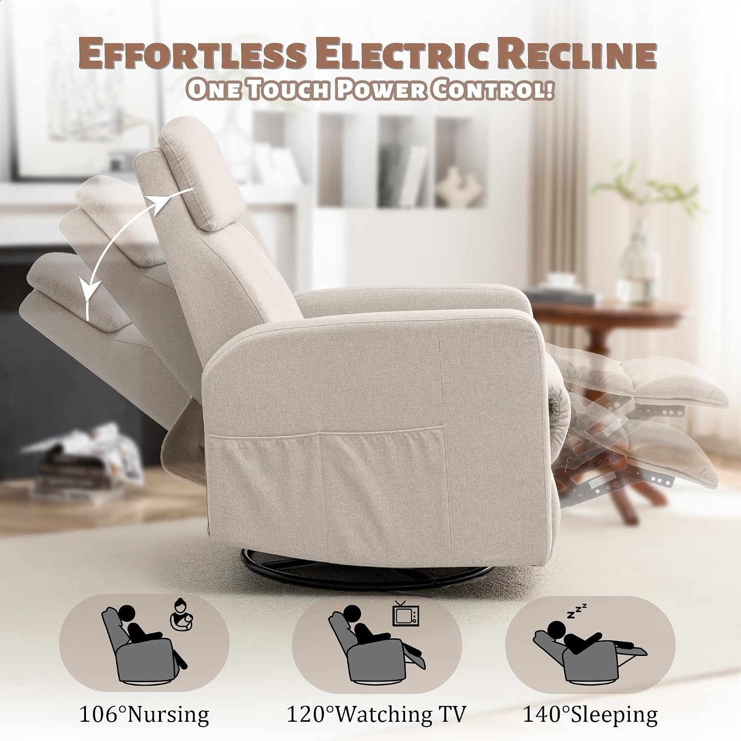 Power Recliner Chair for Adult - Rocking Chair Nursery ulasan dan harga