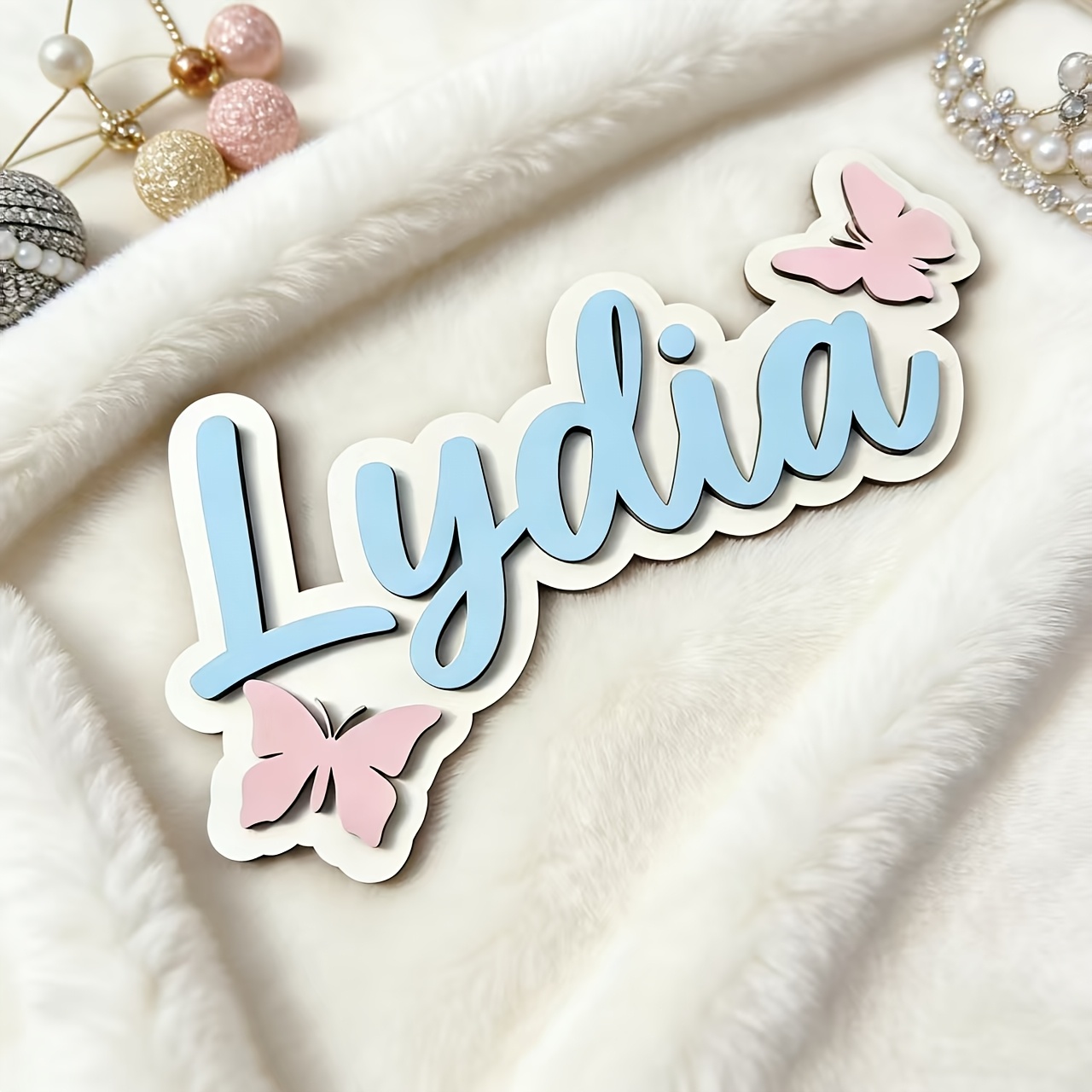 Personalized Blue & Pink Butte - Baby Nursery Name ulasan dan harga