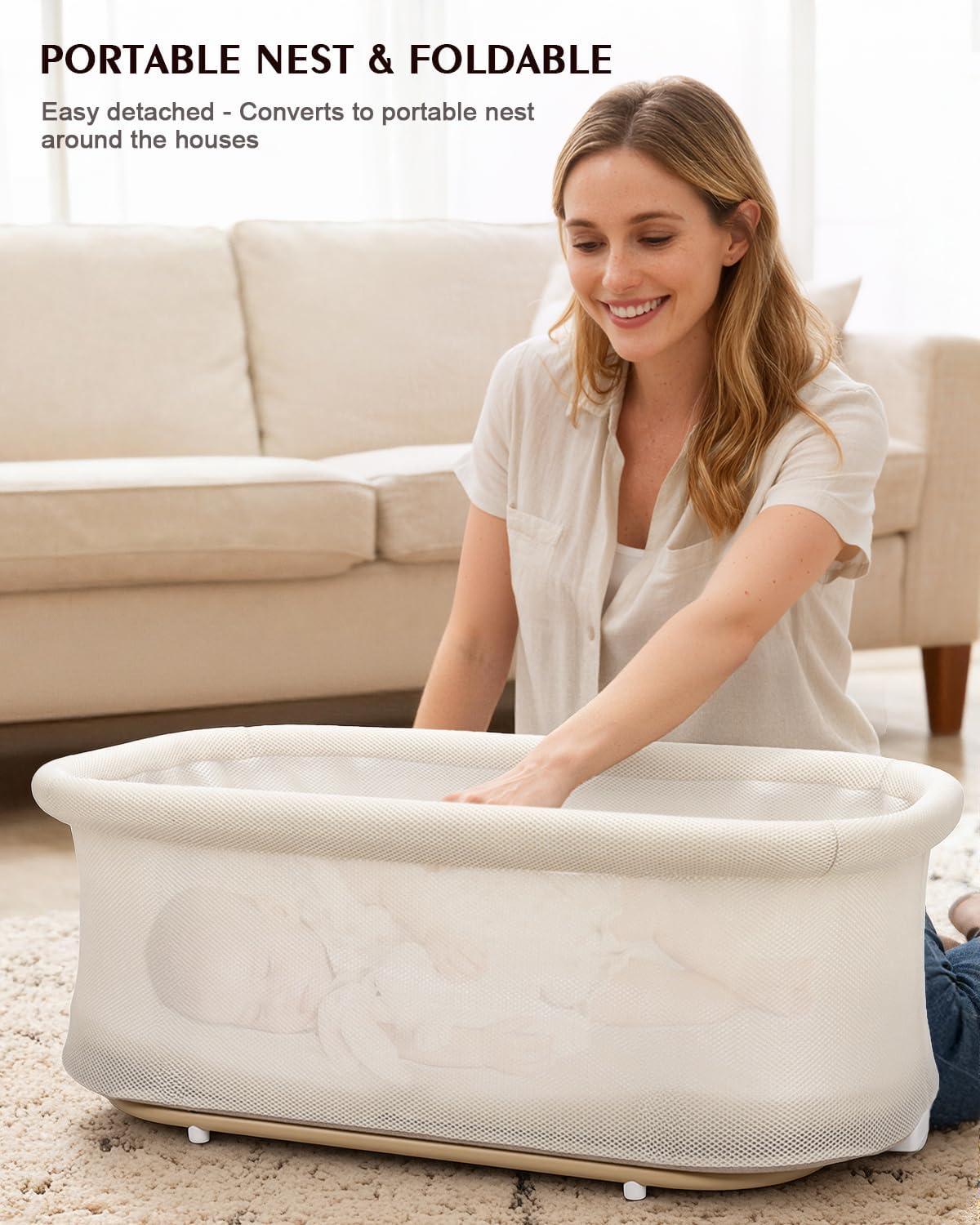 3 In 1 Baby Bassinet Rocking B - Bassinet Bedside Sleeper ulasan dan harga