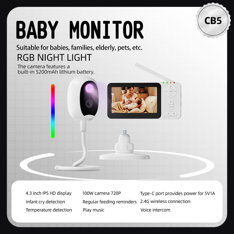 4.3-inch Intelligent Baby Moni - Baby Nursery Camera ulasan dan harga