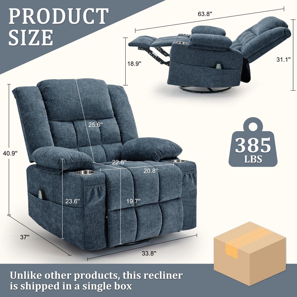 360 Swivel Rocker Recliner for - Rocking Chair Nursery ulasan dan harga