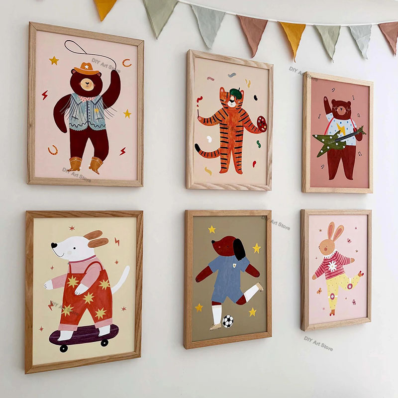 Funny Cartoon Animal Nursery W - Baby Nursery Art ulasan dan harga
