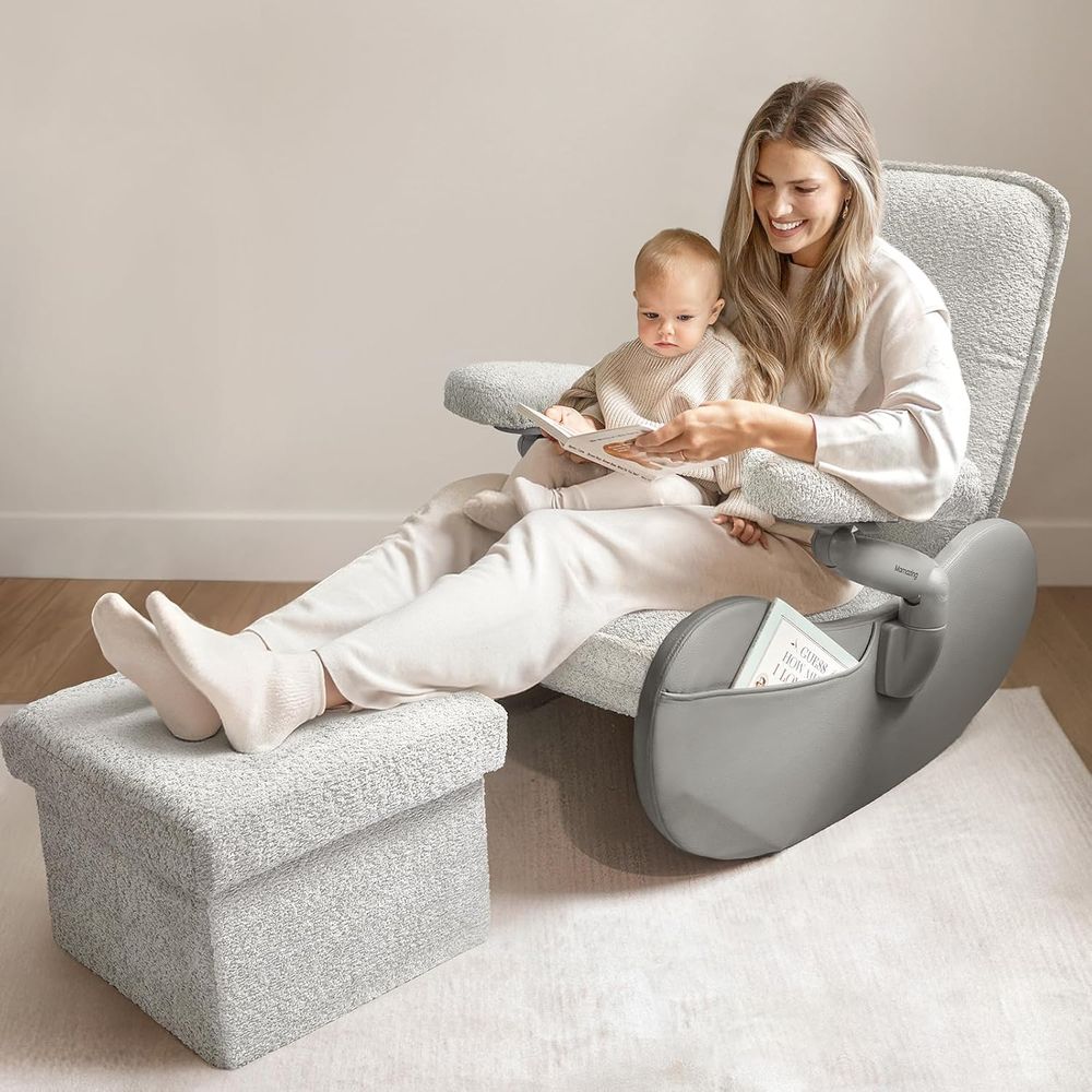 Upholstered Rocking Chair with - Rocking Chair Nursery ulasan dan harga