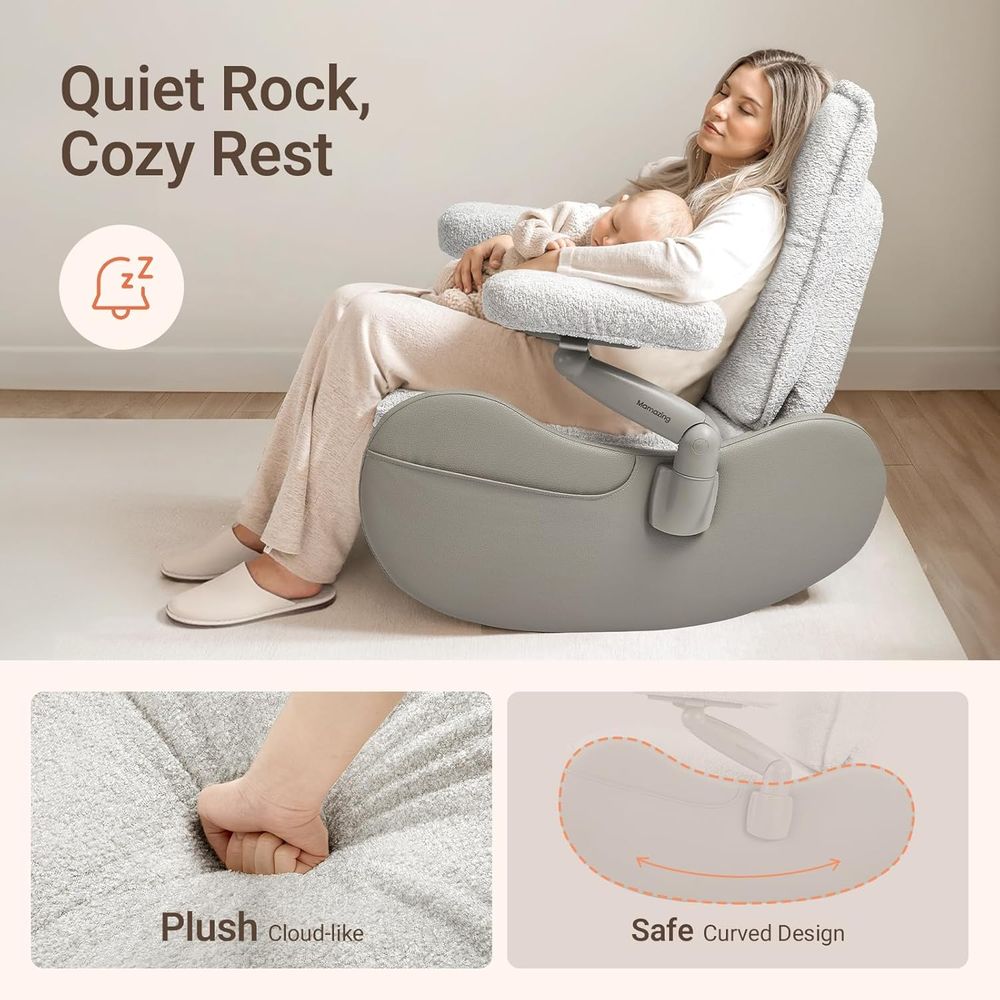 Upholstered Rocking Chair with - Rocking Chair Nursery ulasan dan harga