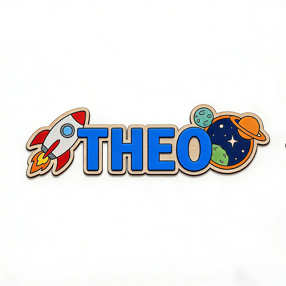 Personalized Space Rocket Name - Baby Nursery Name ulasan dan harga