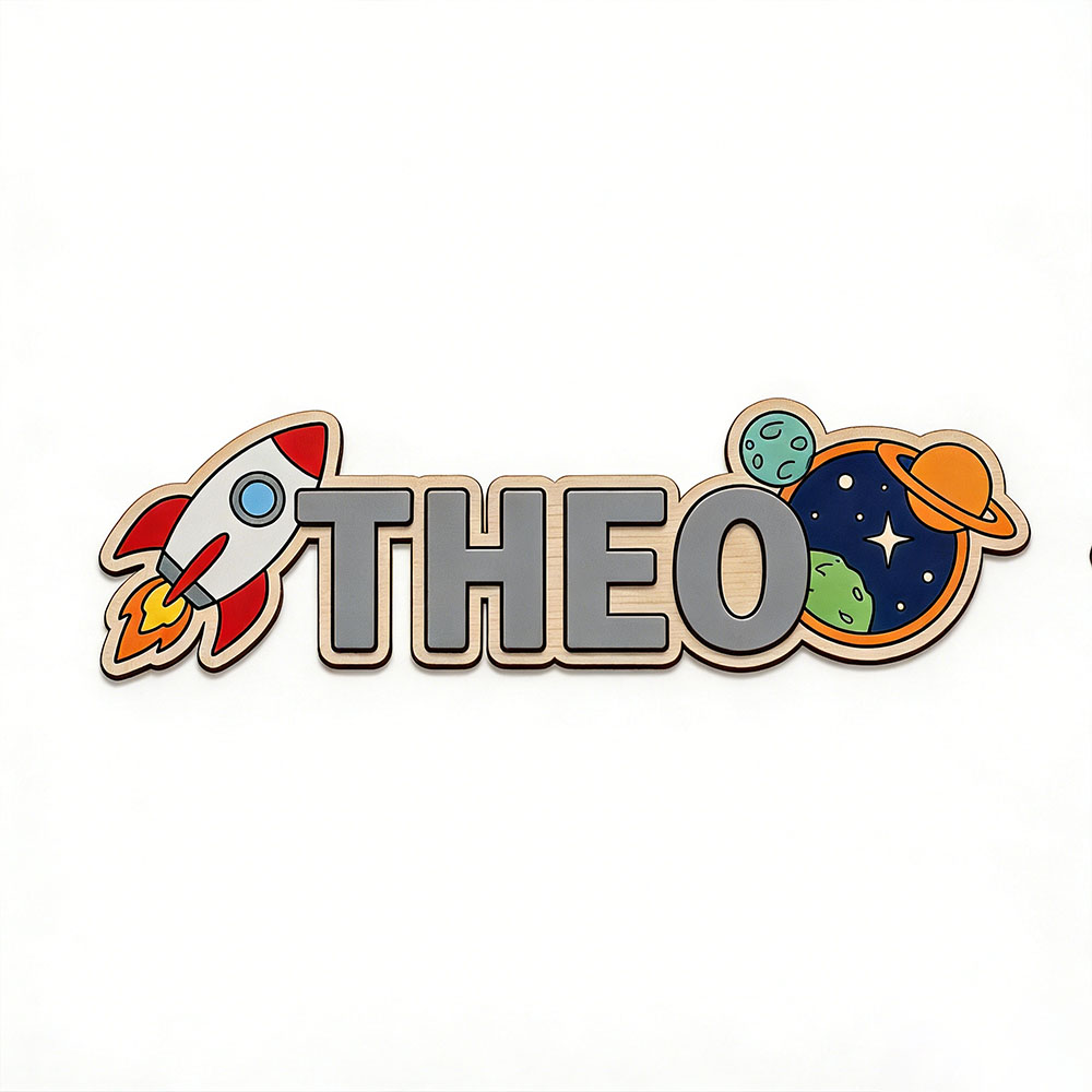 Personalized Space Rocket Name - Baby Nursery Name ulasan dan harga