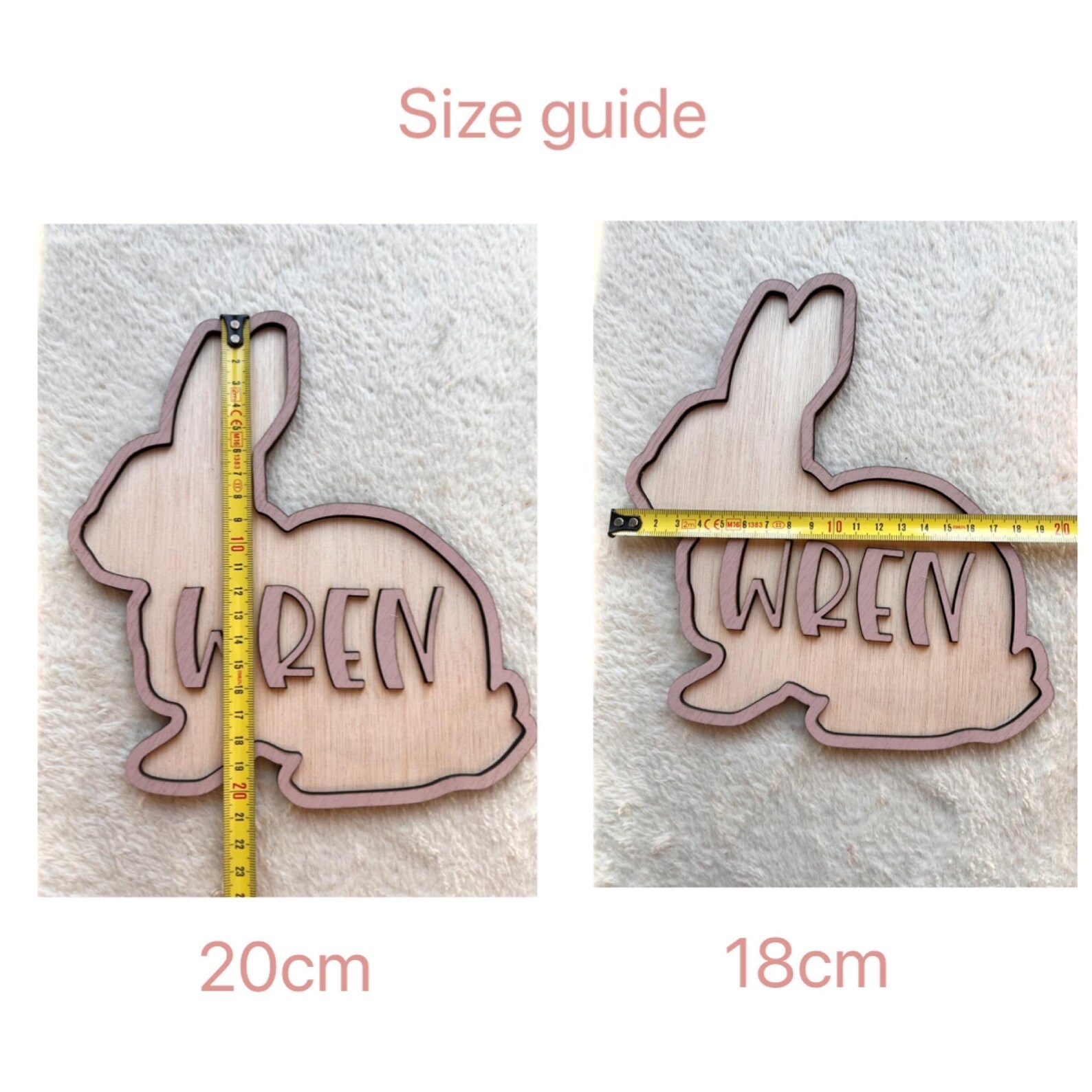 Personalized Bunny Name Wooden - Baby Nursery Name ulasan dan harga