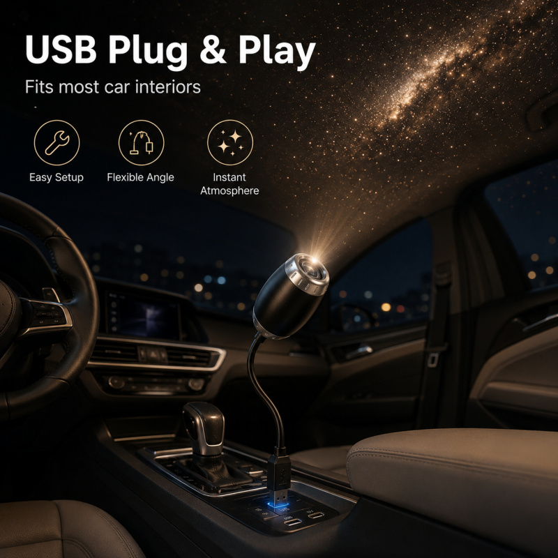 USB Car Star Projector Light S - Night Light Projector Stars ulasan dan harga