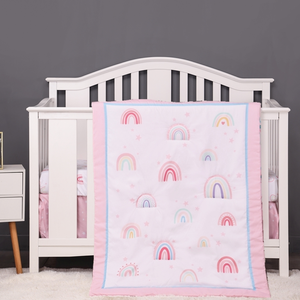 3Pcs Rainbow Baby Infant Crib  - Baby Nursery Bedding ulasan dan harga