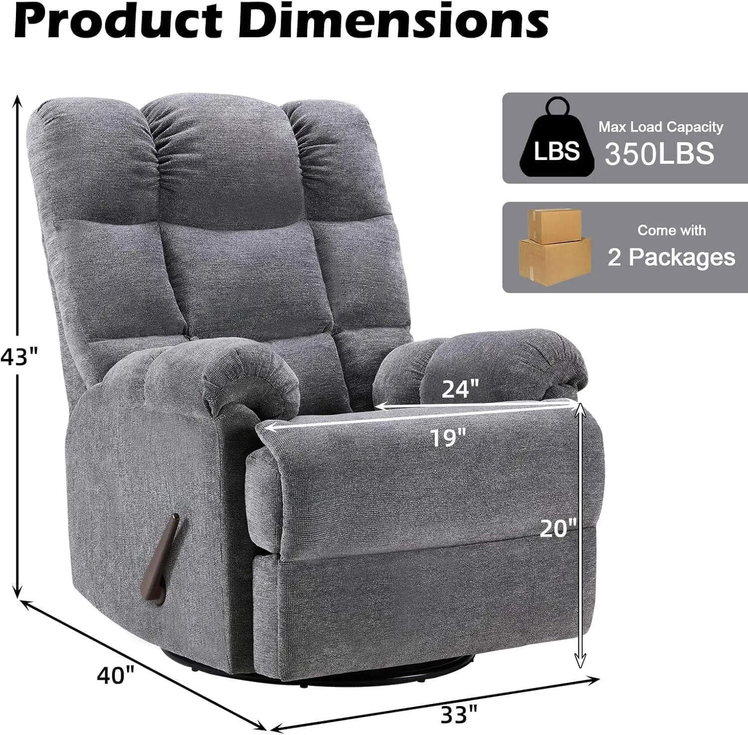 Grey Swivel Rocker Recliner Gl - Rocking Chair Nursery ulasan dan harga