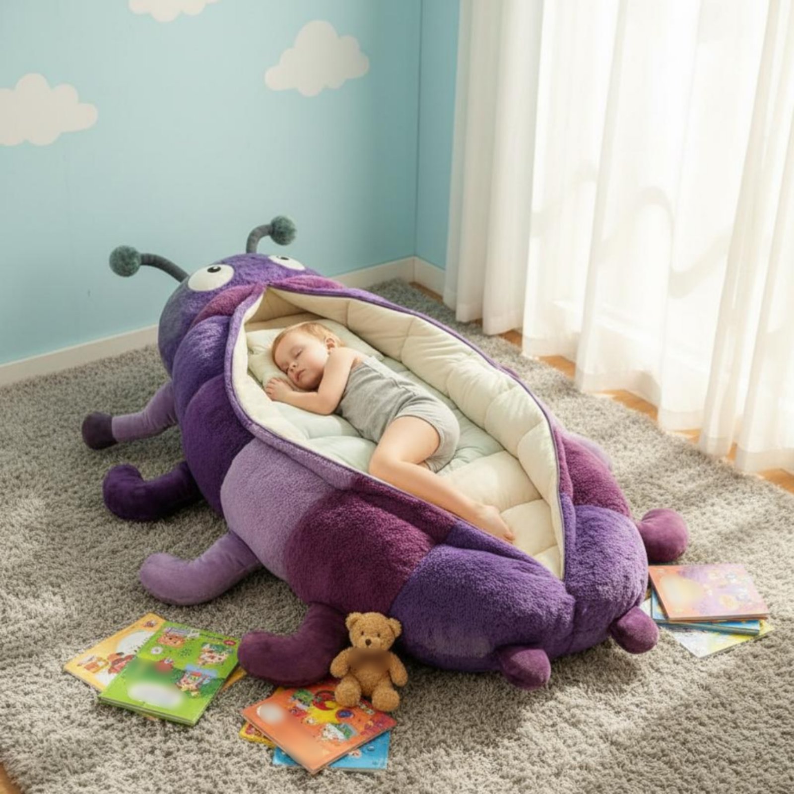 Segmented Caterpillar Sleeping - Baby Nursery Bedding ulasan dan harga