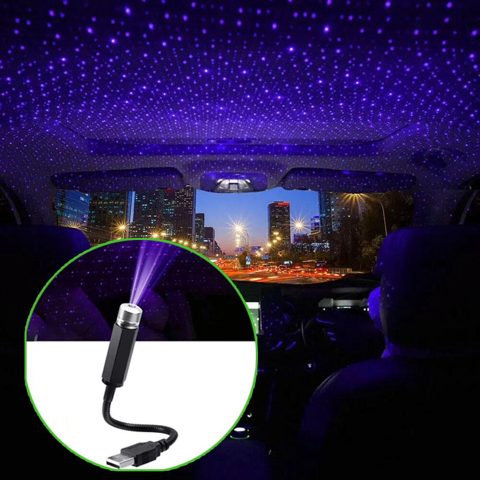 5V USB Mini Car LED Starry Sky - Night Light Projector Stars ulasan dan harga