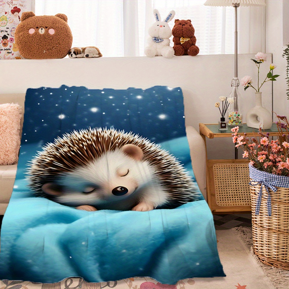Cute Hedgehog Nursery Blanket  - Baby Nursery Bedding ulasan dan harga