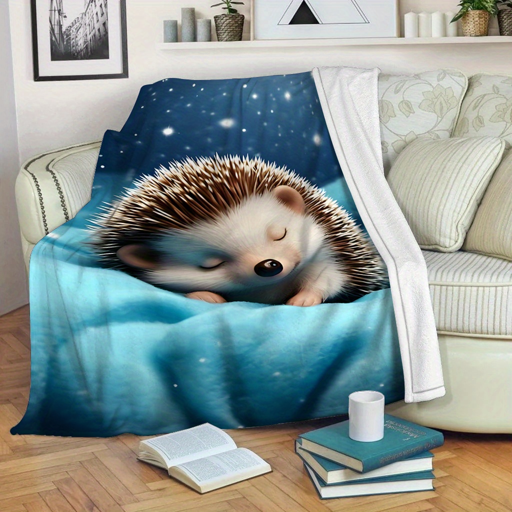 Cute Hedgehog Nursery Blanket  - Baby Nursery Bedding ulasan dan harga