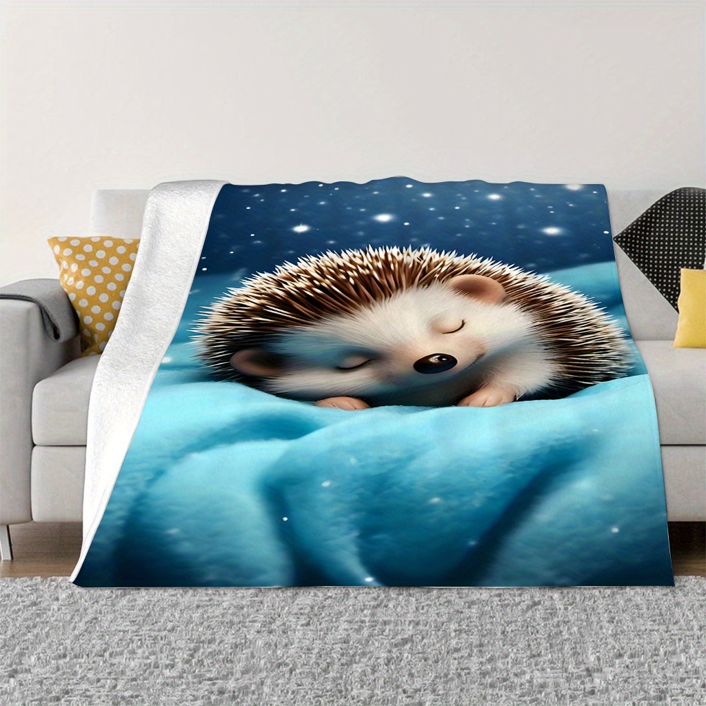 Cute Hedgehog Nursery Blanket  - Baby Nursery Bedding ulasan dan harga