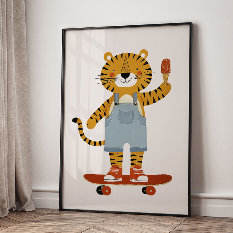 Funny Cartoon Animal Car Ballo - Baby Nursery Art ulasan dan harga