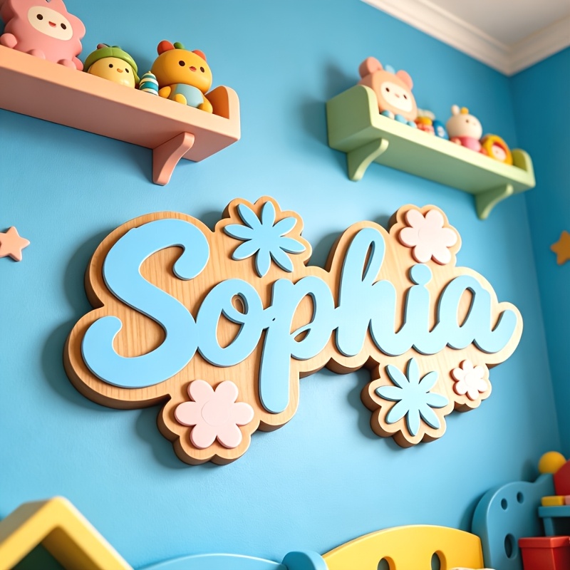 Personalized Floral Themed Nam - Baby Nursery Name ulasan dan harga