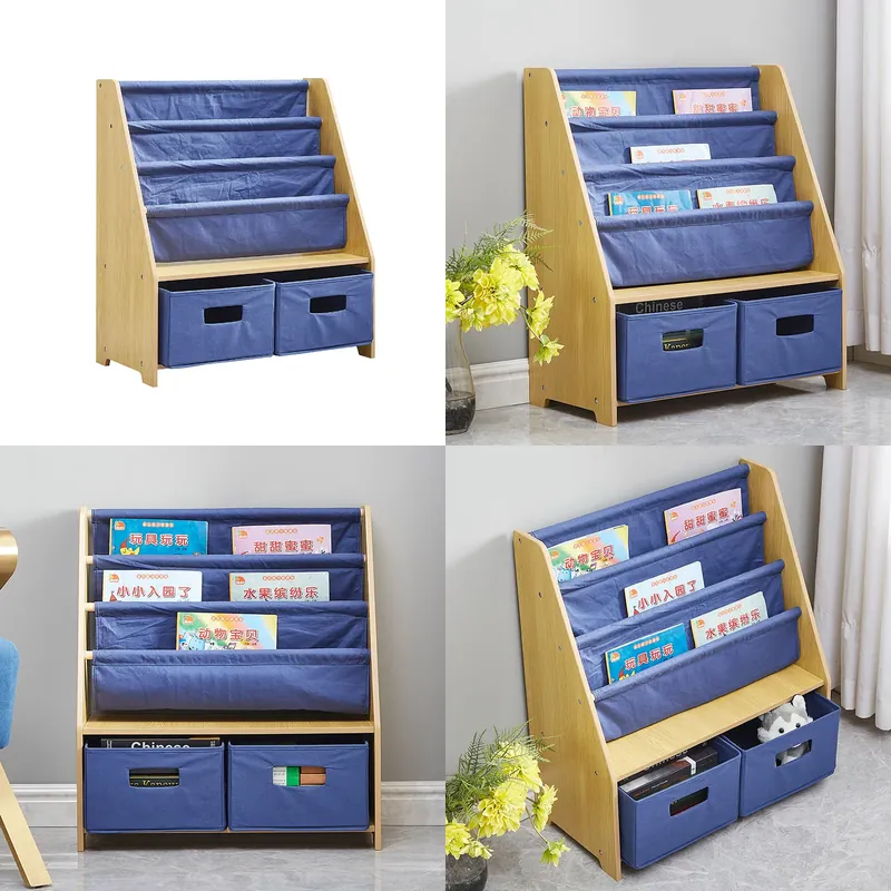 Kids Canvas Bookshelf Layered  - Baby Nursery Unit ulasan dan harga