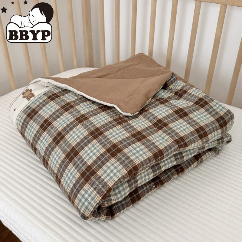 Breathable Grid Linen Quilt fo - Baby Nursery Bedding ulasan dan harga