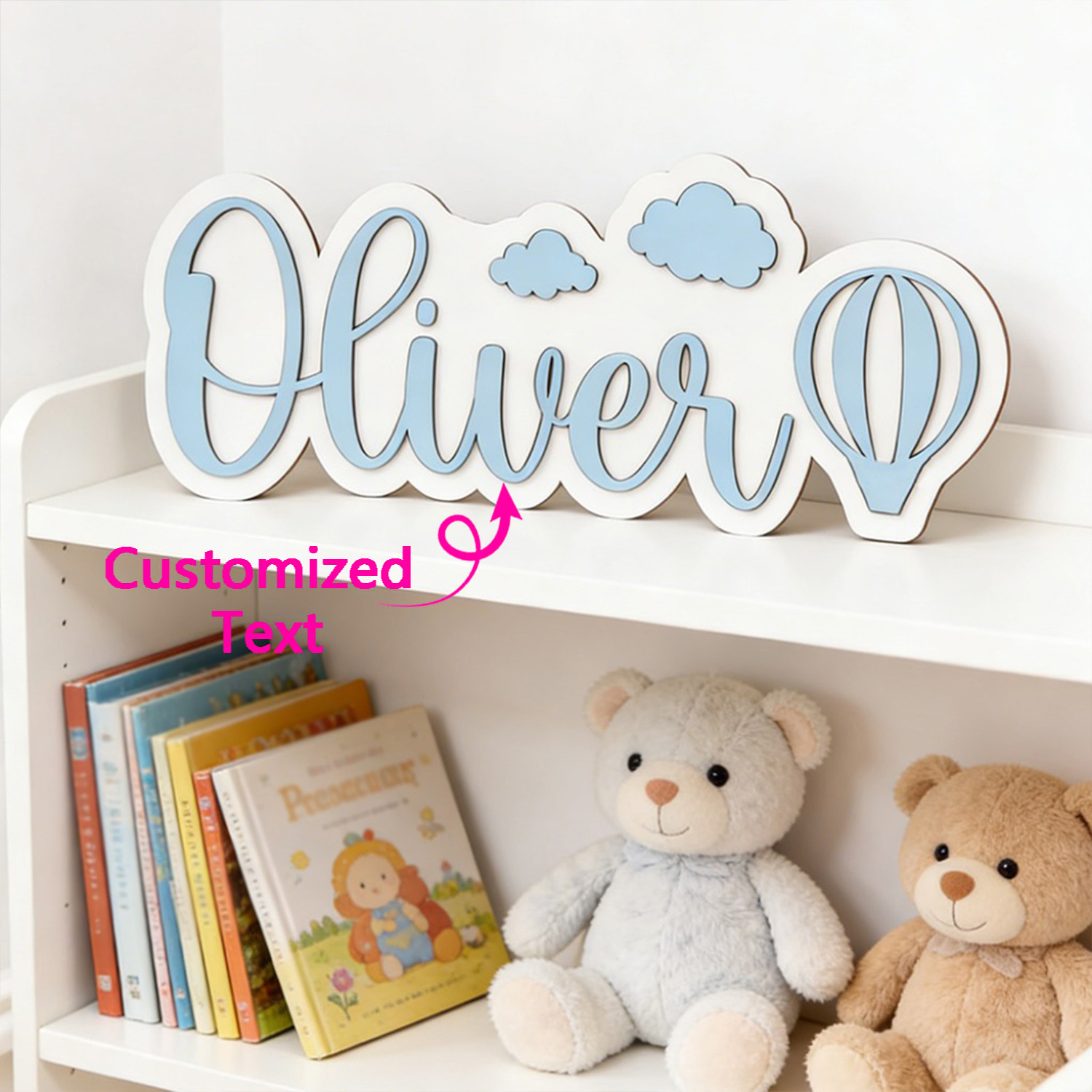 Personalized Hot Air Balloon & - Baby Nursery Name ulasan dan harga