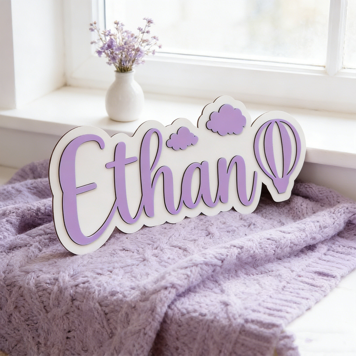 Personalized Hot Air Balloon & - Baby Nursery Name ulasan dan harga