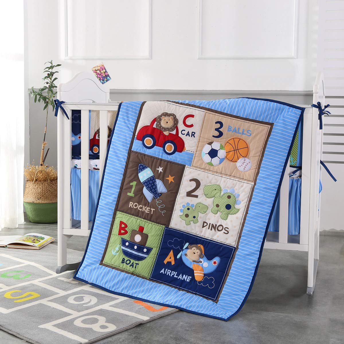 7Piece Crib Bedding Set Infant - Baby Nursery Bedding ulasan dan harga