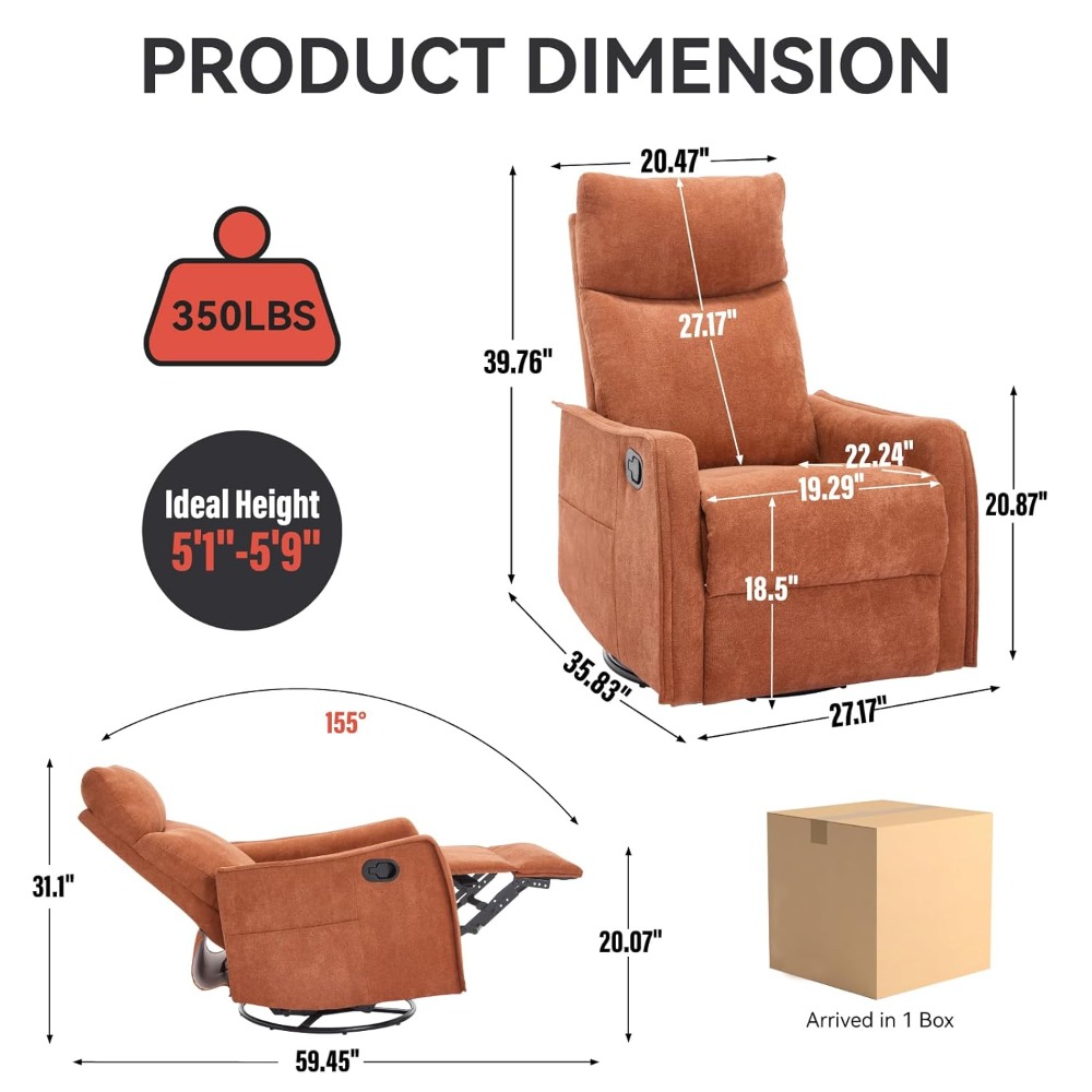 360 Swivel Rocking Recliner Ch - Rocking Chair Nursery ulasan dan harga