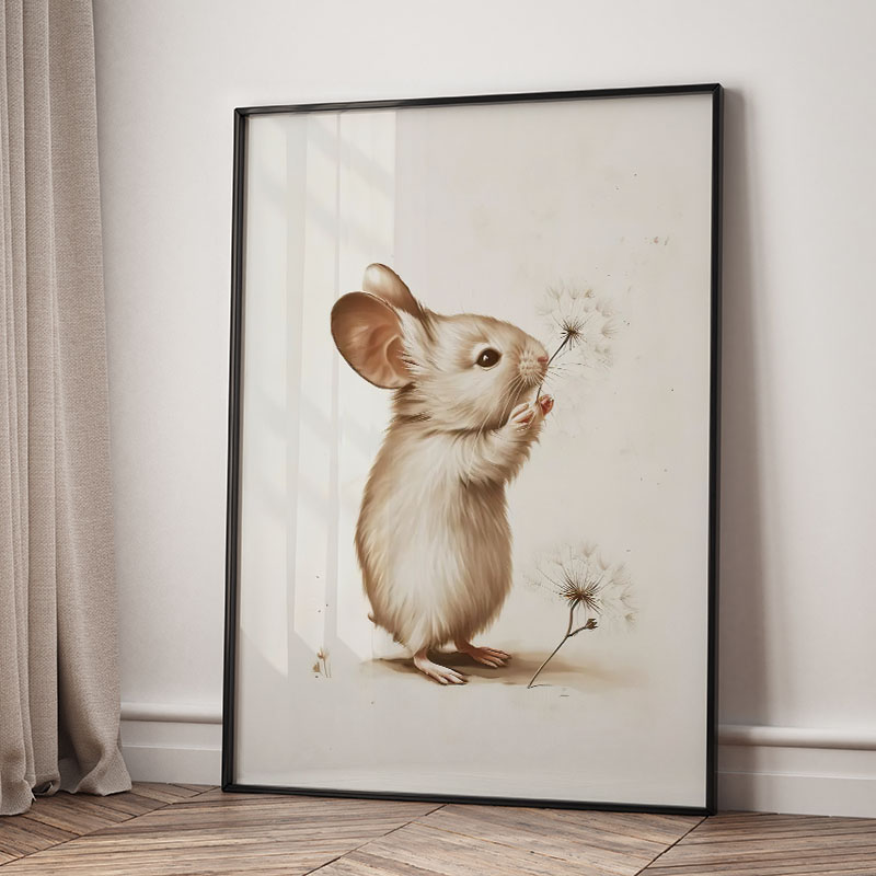 Bear Rabbit Fox Deer Squirrel  - Baby Nursery Art ulasan dan harga