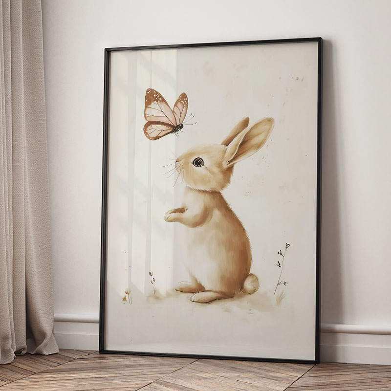 Bear Rabbit Fox Deer Squirrel  - Baby Nursery Art ulasan dan harga