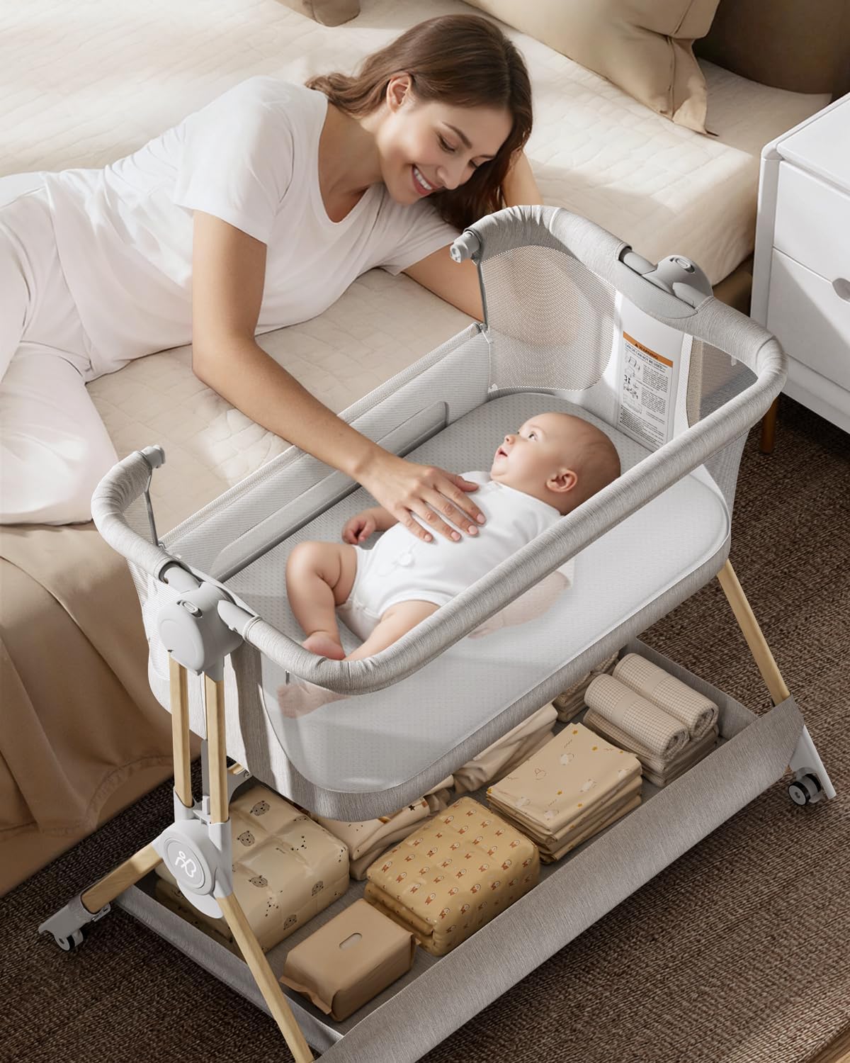 3 In 1 Bedside Crib One Click  - Bassinet Bedside Sleeper ulasan dan harga