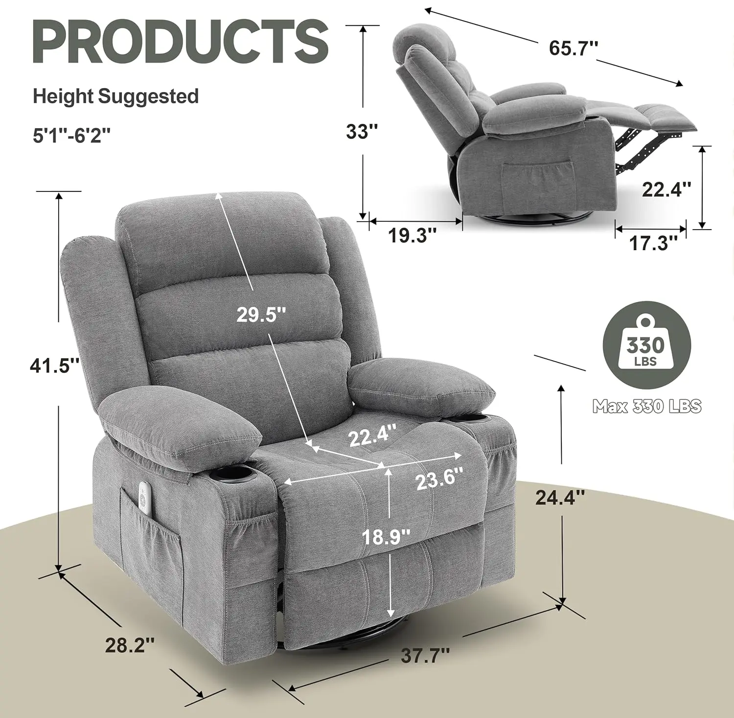 360 Degree Swivel Rocking Mass - Rocking Chair Nursery ulasan dan harga
